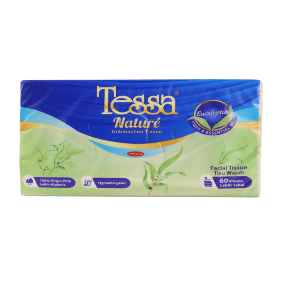 Tessa Nature Unbleached Eucalyptus 3 Ply Tisu Wajah