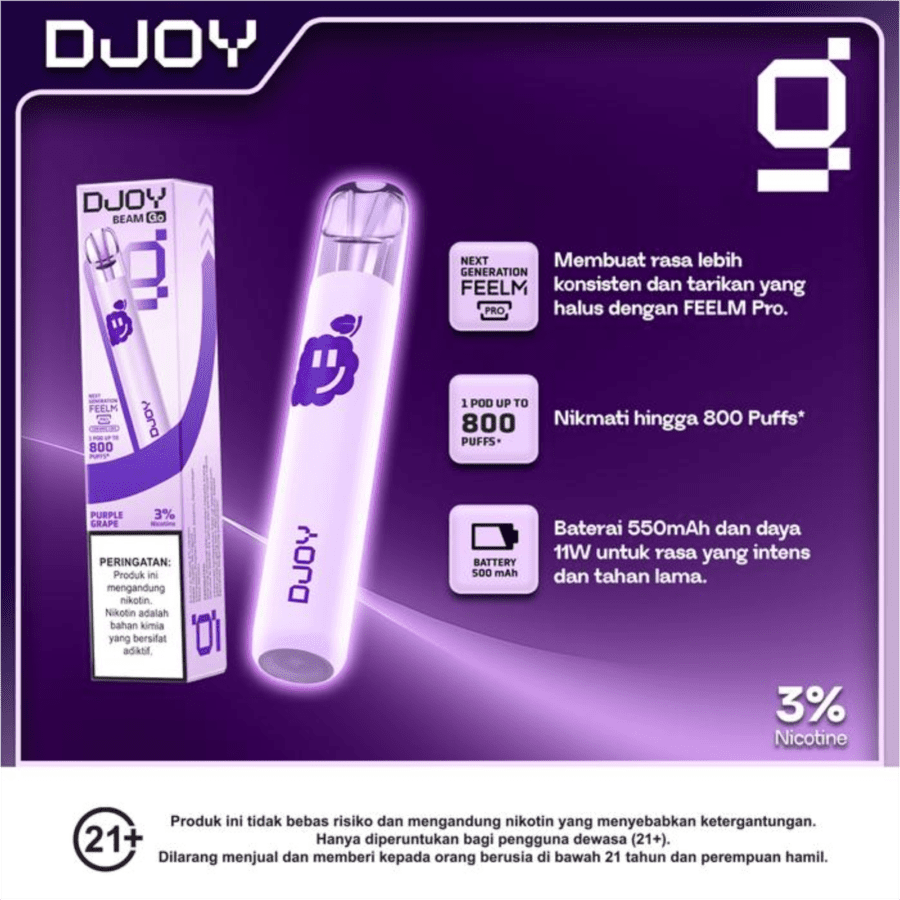 Djoy Beam Go Purple Grape Rokok Elektrik