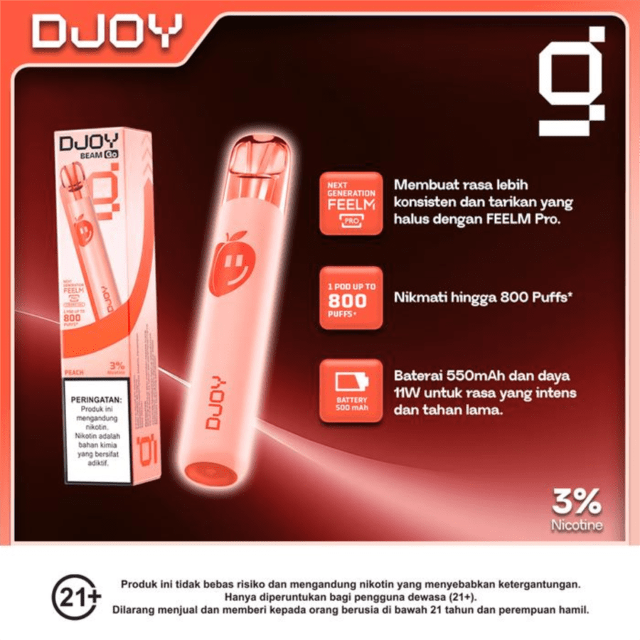 Djoy Beam Go Peach Rokok Elektrik