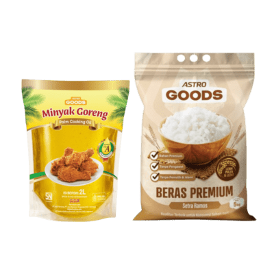 Bundle Beras Setra Ramos Astro Goods 5kg + Minyak Goreng Astro Goods 2liter