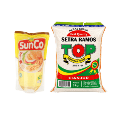 Bundle Topking beras 5kg + Sunco minyak 1liter