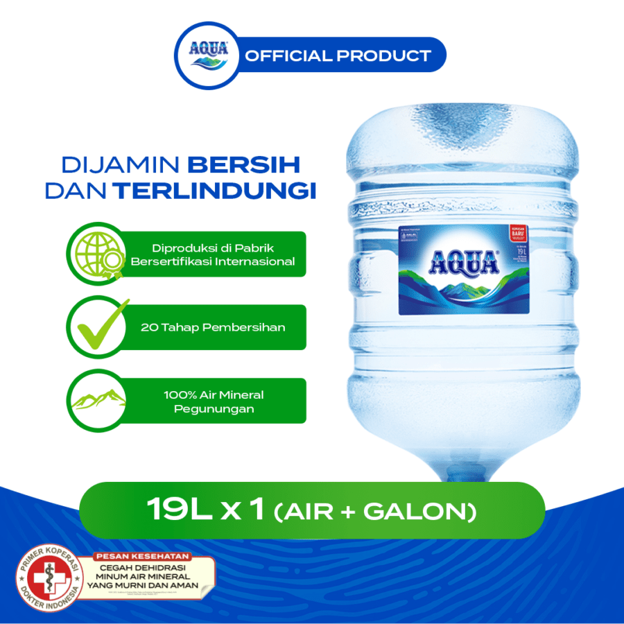 [Galon + Air] AQUA Mineral Water Galon
