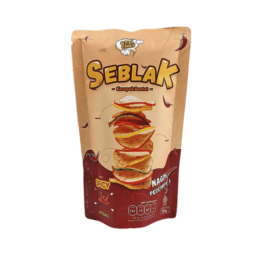 Gelichips Seblak Kerupuk Bantat Rasa Spicy 65gram