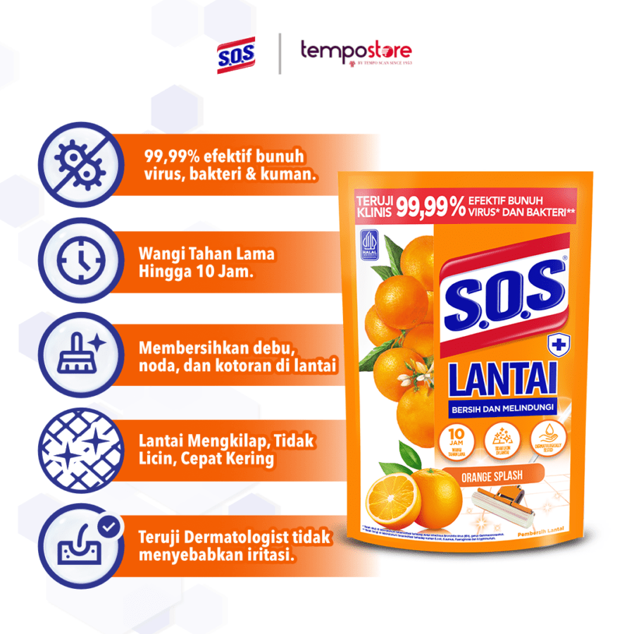 SOS Orange Splash Pembersih Lantai
