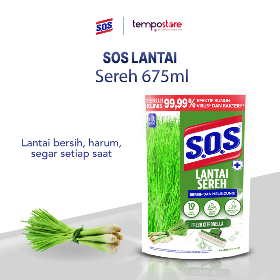 SOS Lantai Sereh Pembersih Lantai Pouch