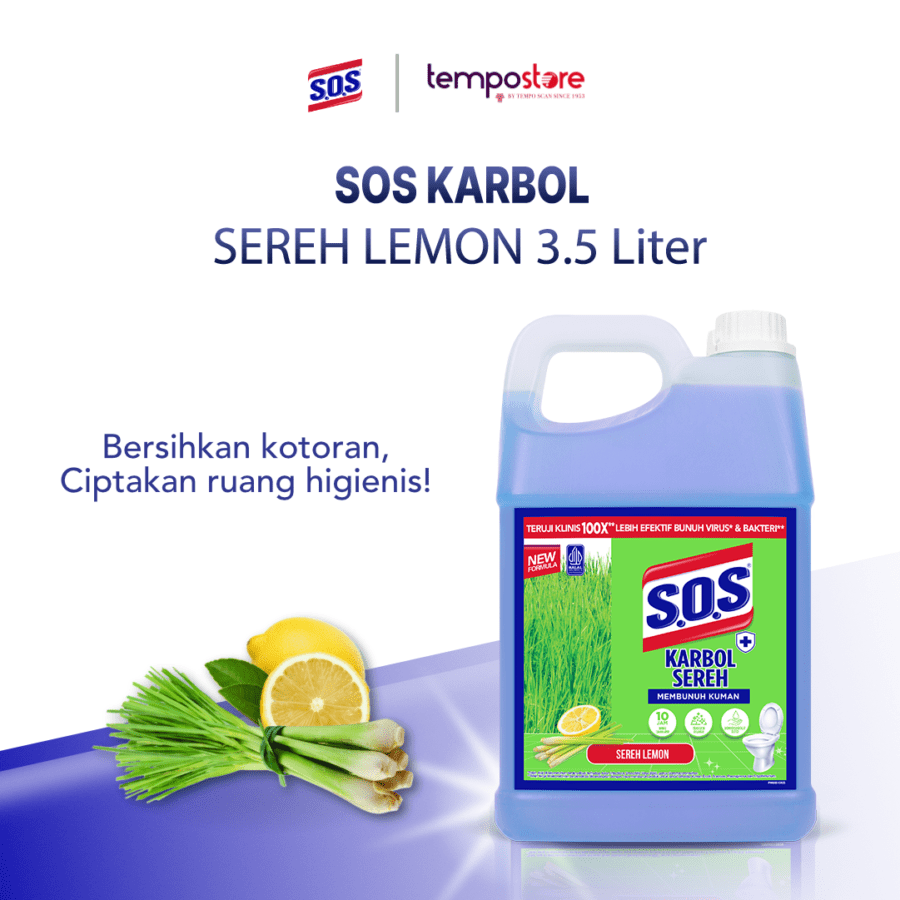SOS Karbol Sereh Lemon Pembersih Lantai Jerigen
