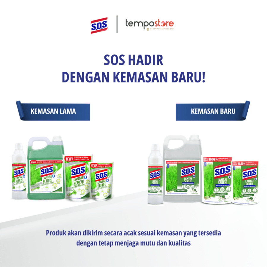 SOS Lantai Sereh Pembersih Lantai Pouch