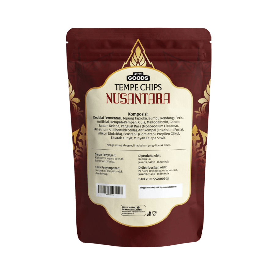 Tempe Chips Nusantara Beef Rendang 60gram