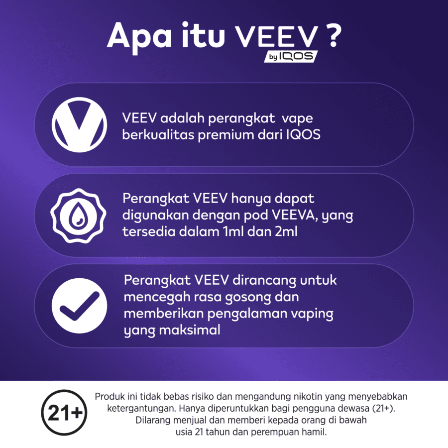 Veev One by Iqos Elite Electric Purple Rokok Elektrik