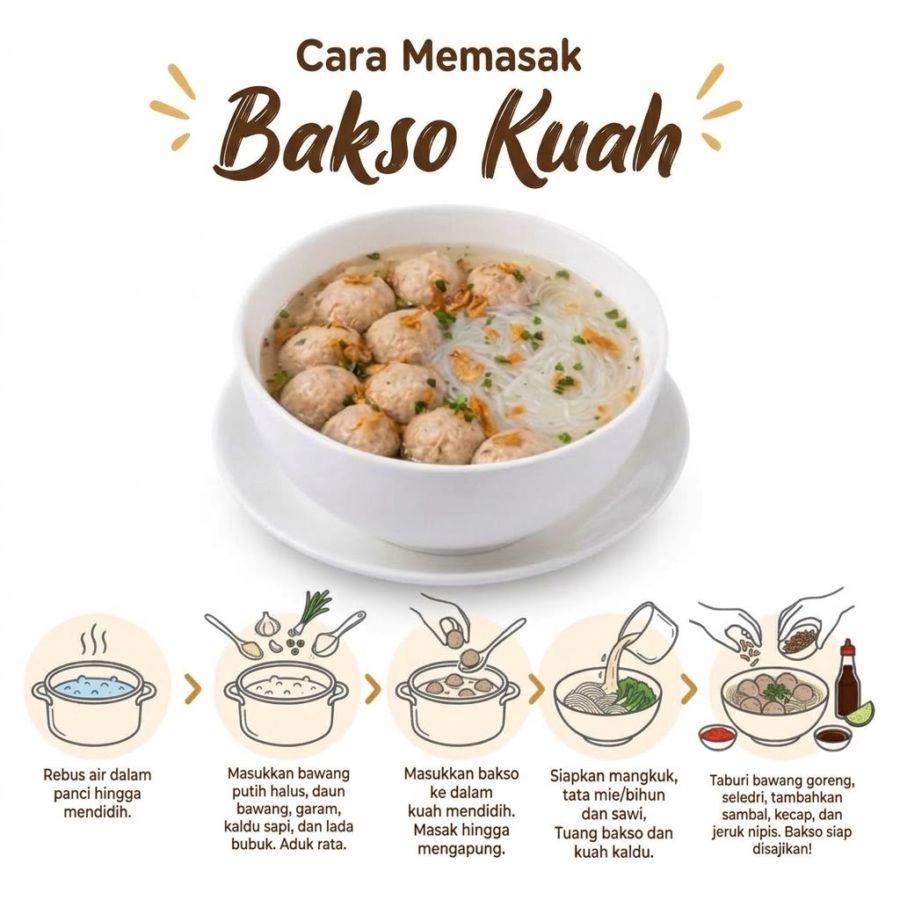 Bakso Polos Kombinasi Sapi dan Ayam Astro Goods