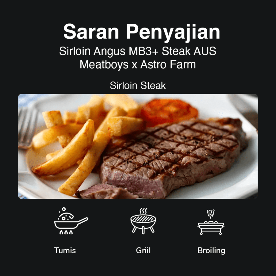 Sirloin Angus MB3+ Steak AUS Meatboys x Astro Farm