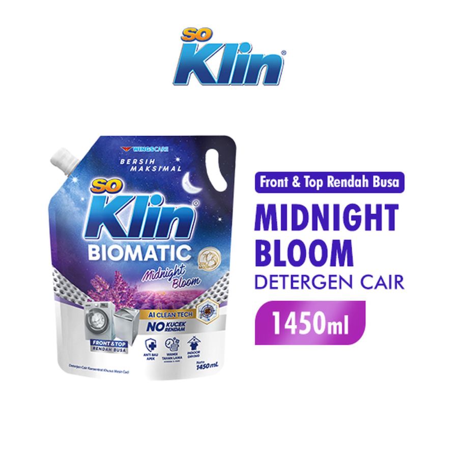 SoKlin Biomatic Midnight Bloom Front & Top Load Deterjen Cair