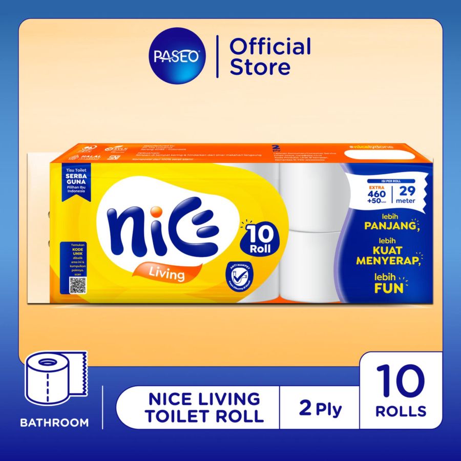 Nice Living Toilet Tissue Core Emboss 460 + 50 Helai
