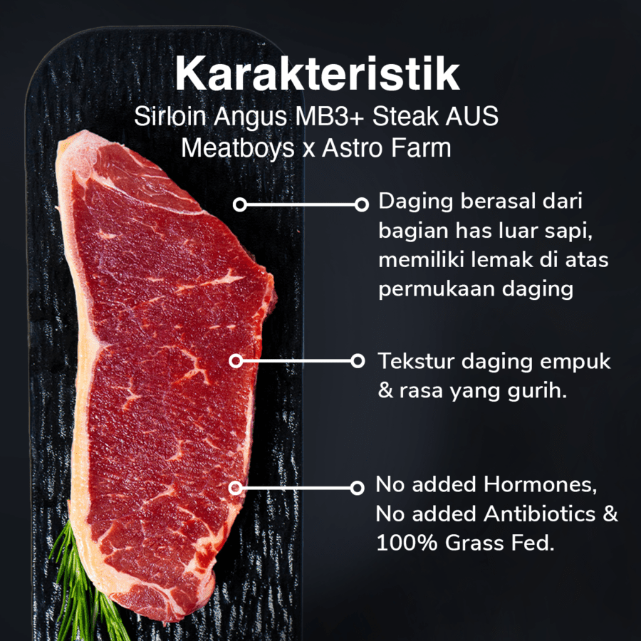 Sirloin Angus MB3+ Steak AUS Meatboys x Astro Farm