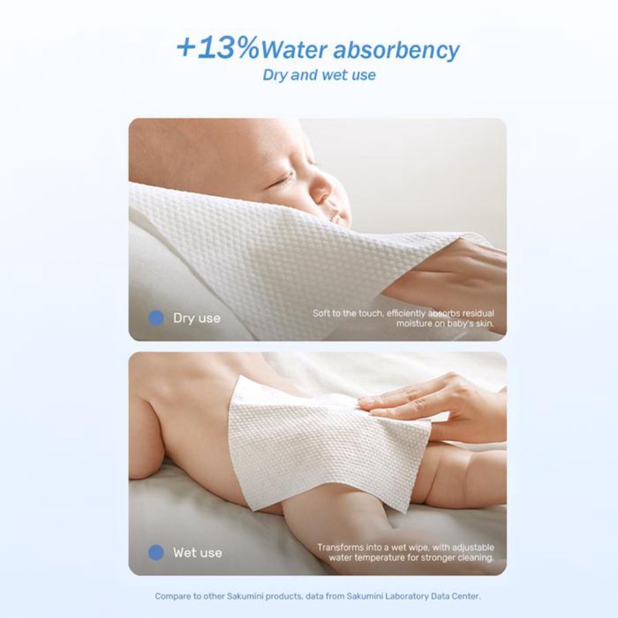 Sakumini Tisu Kering Bayi Facial Tissue Wipes Hand Mouth 80sheets