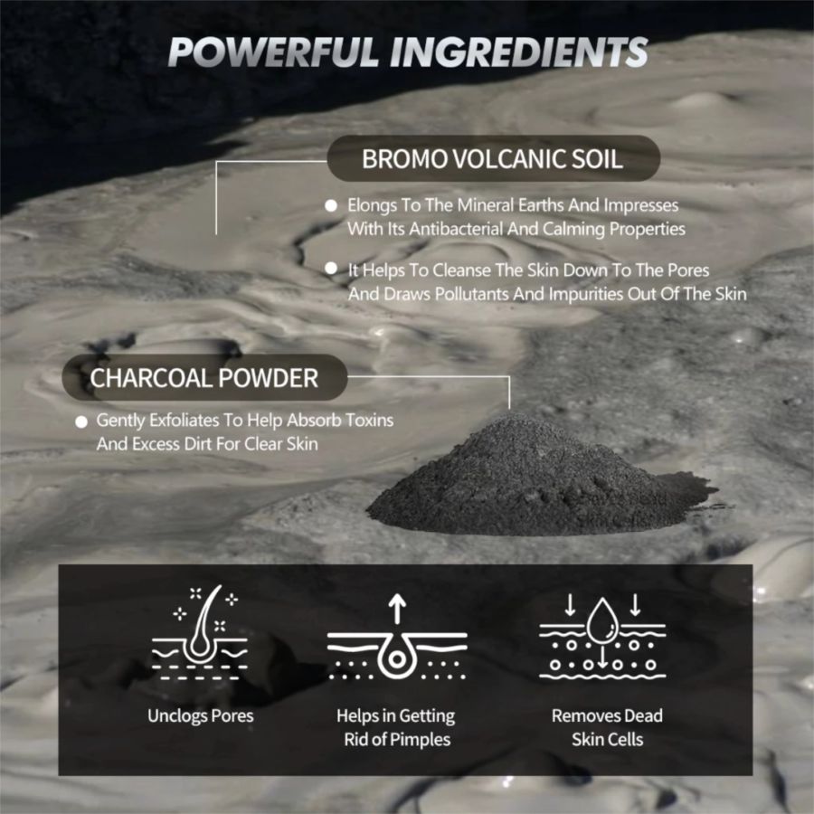 UrbanX Men's Volcanic Mud Facial Wash 100gram