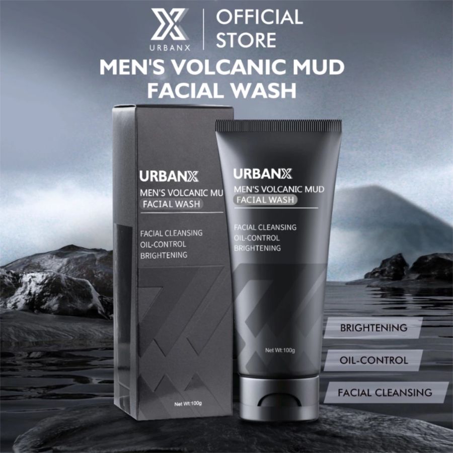 UrbanX Men's Volcanic Mud Facial Wash 100gram