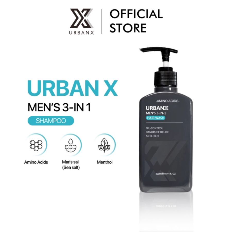 UrbanX Men’s 3in1 Amino Acids Shampoo 300ml