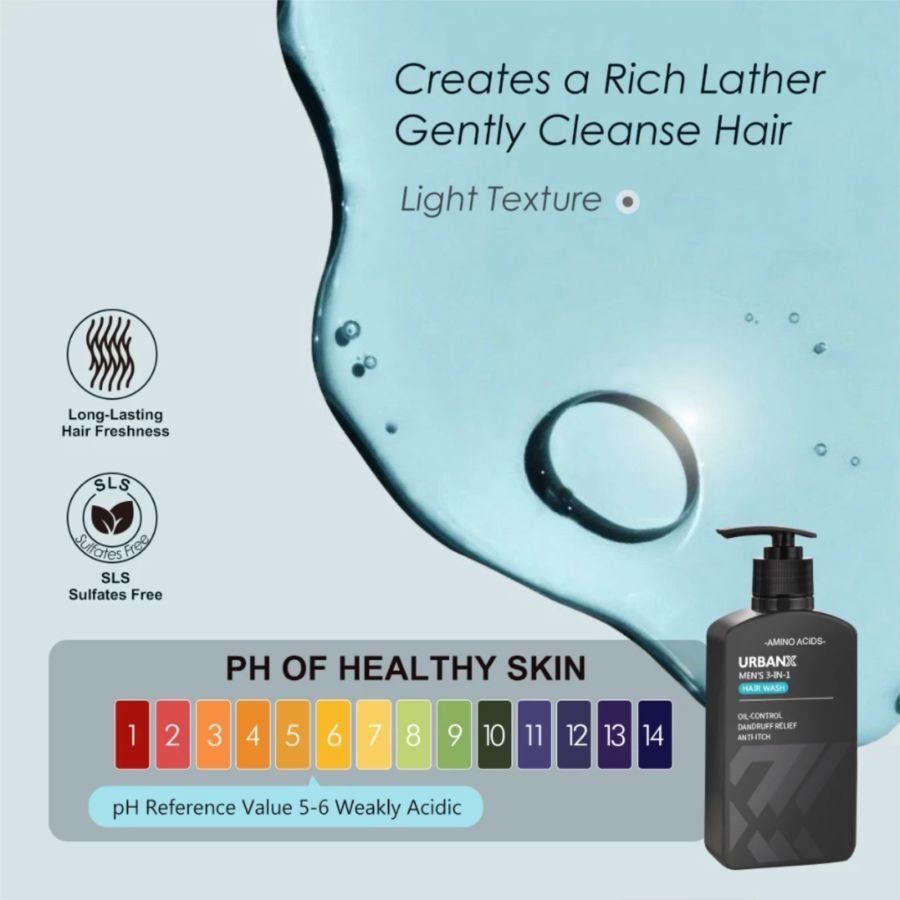 UrbanX Men’s 3in1 Amino Acids Shampoo 300ml