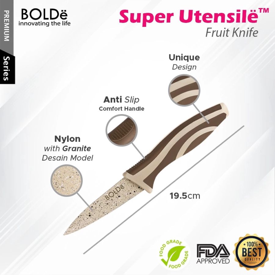 BOLDe Knives + Scissor Set Super Utensil Electra Beige 1pcs