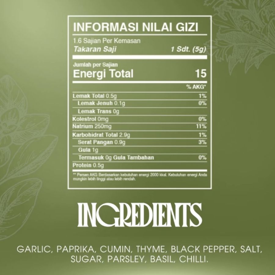 Verde Spices Artisan Blend Bumbu Marinasi Serbaguna Sachet 8gram