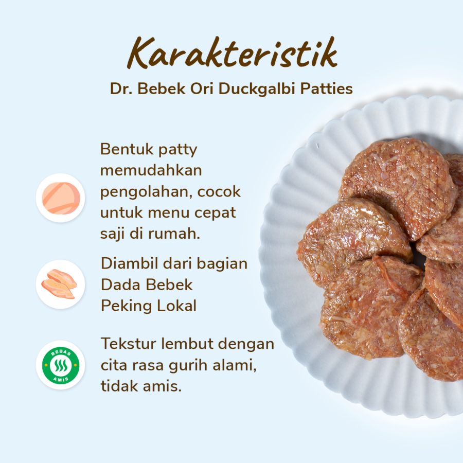Dr. Bebek Ori Duckgalbi Patties 200gram 200gram