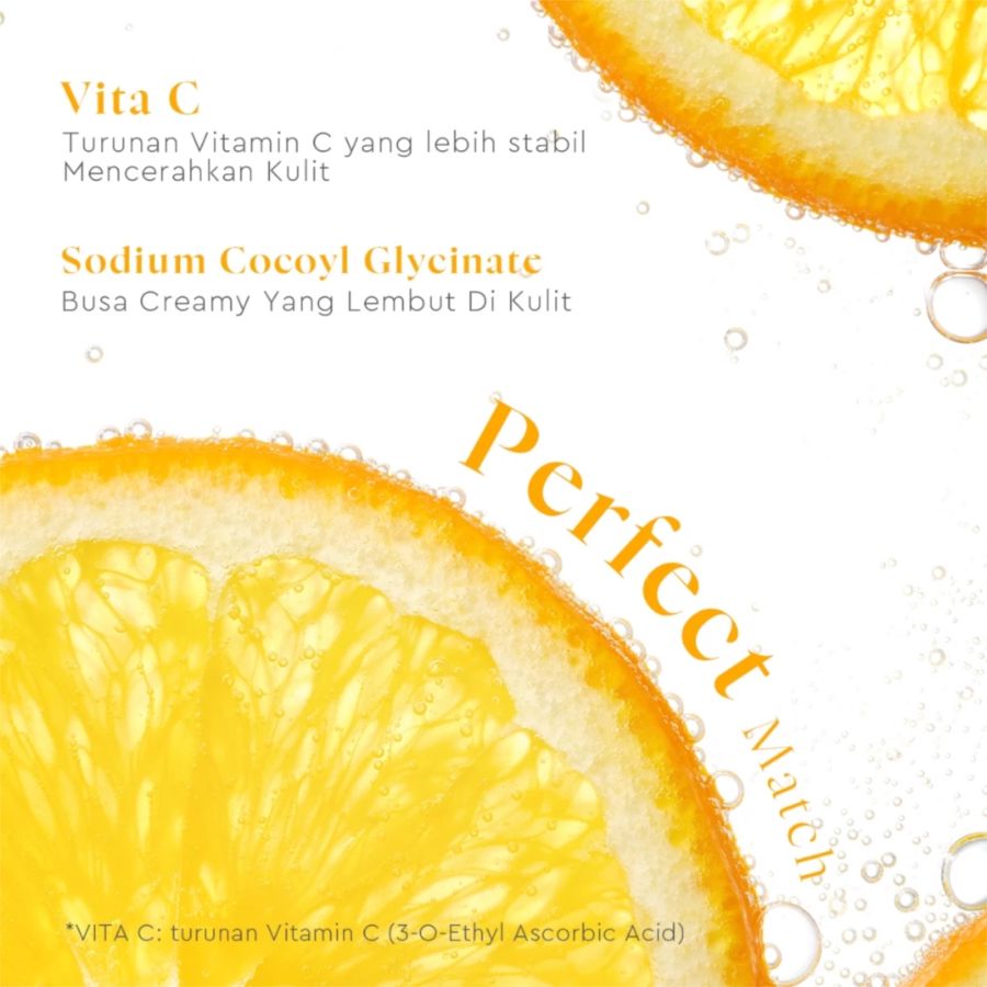 Glad2Glow Perfect Vita C Bright Glow Cleanser Facial Wash 80ml