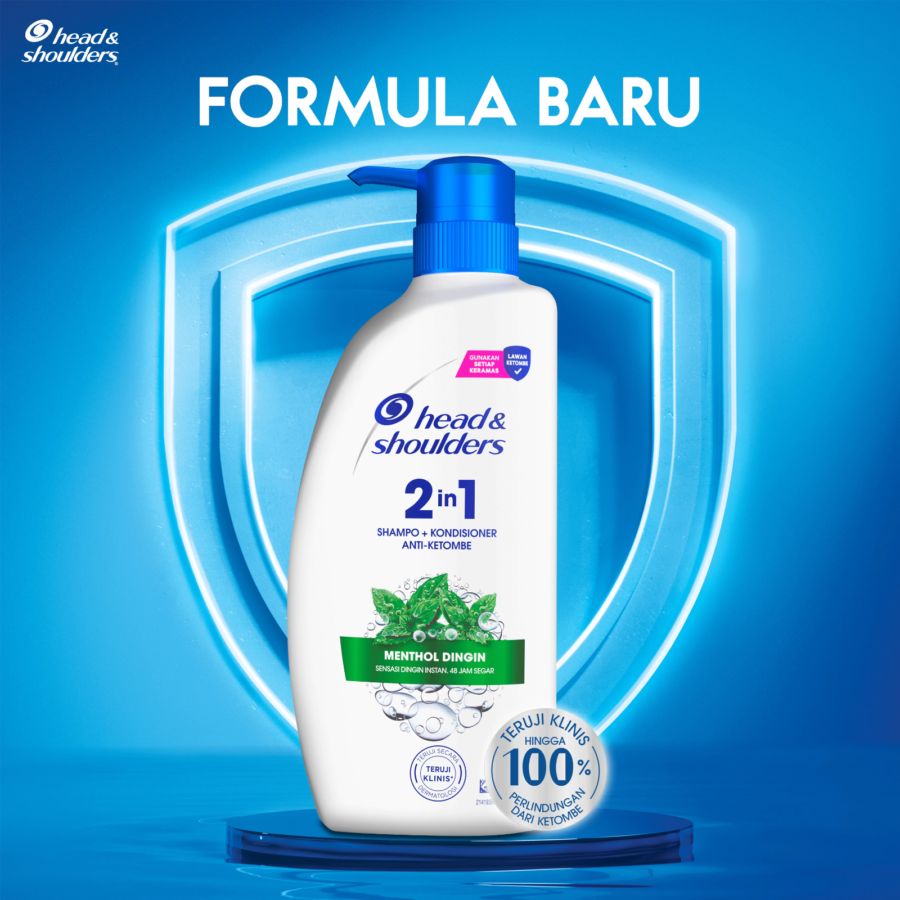 Head & Shoulders Menthol Dingin 2in1 Anti-Ketombe Shampo + Kondisioner 400ml