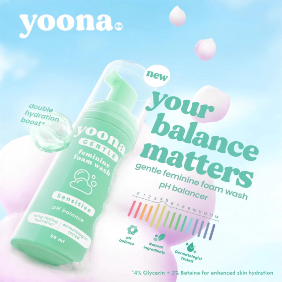 Yoona Gentle Feminine Foam Wash Sensitive 50ml