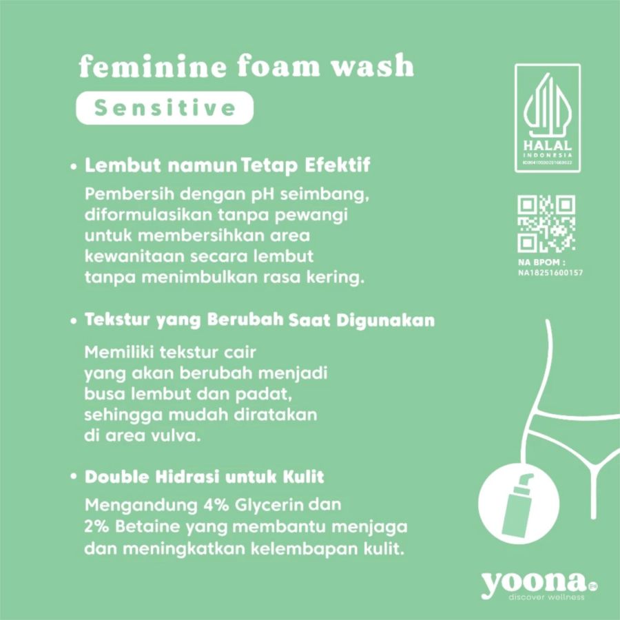 Yoona Gentle Feminine Foam Wash Sensitive 50ml