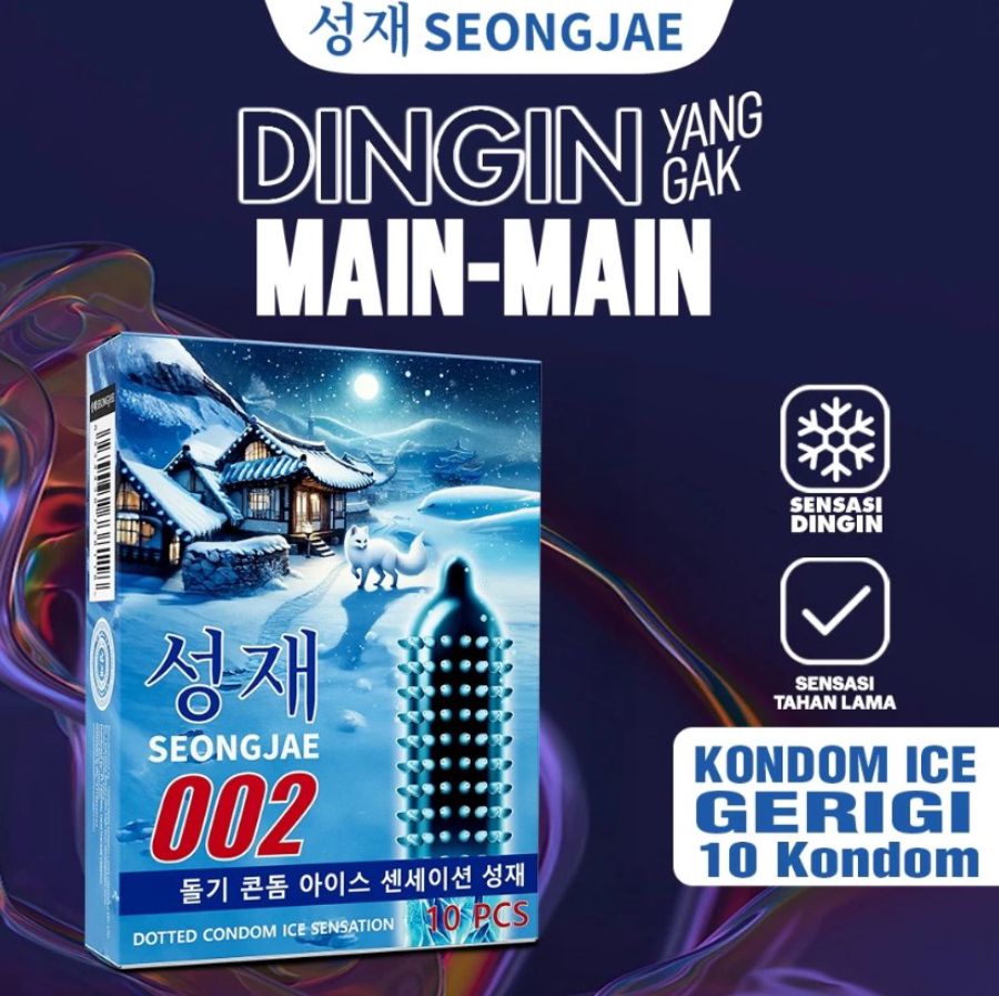 Seongjae 002 Gerigi Ice Kondom Pria 10sachets