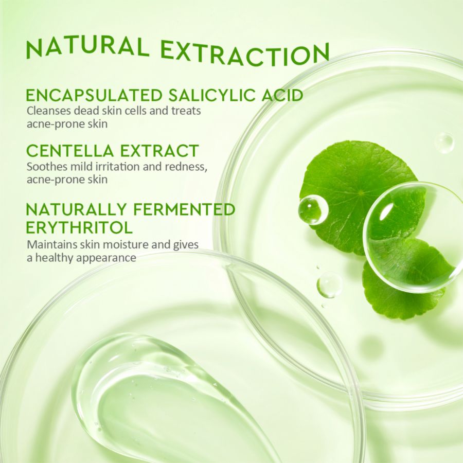 Glad2Glow Centella Salicylic Acid Acne Gel Cleanser Facial Wash 70ml