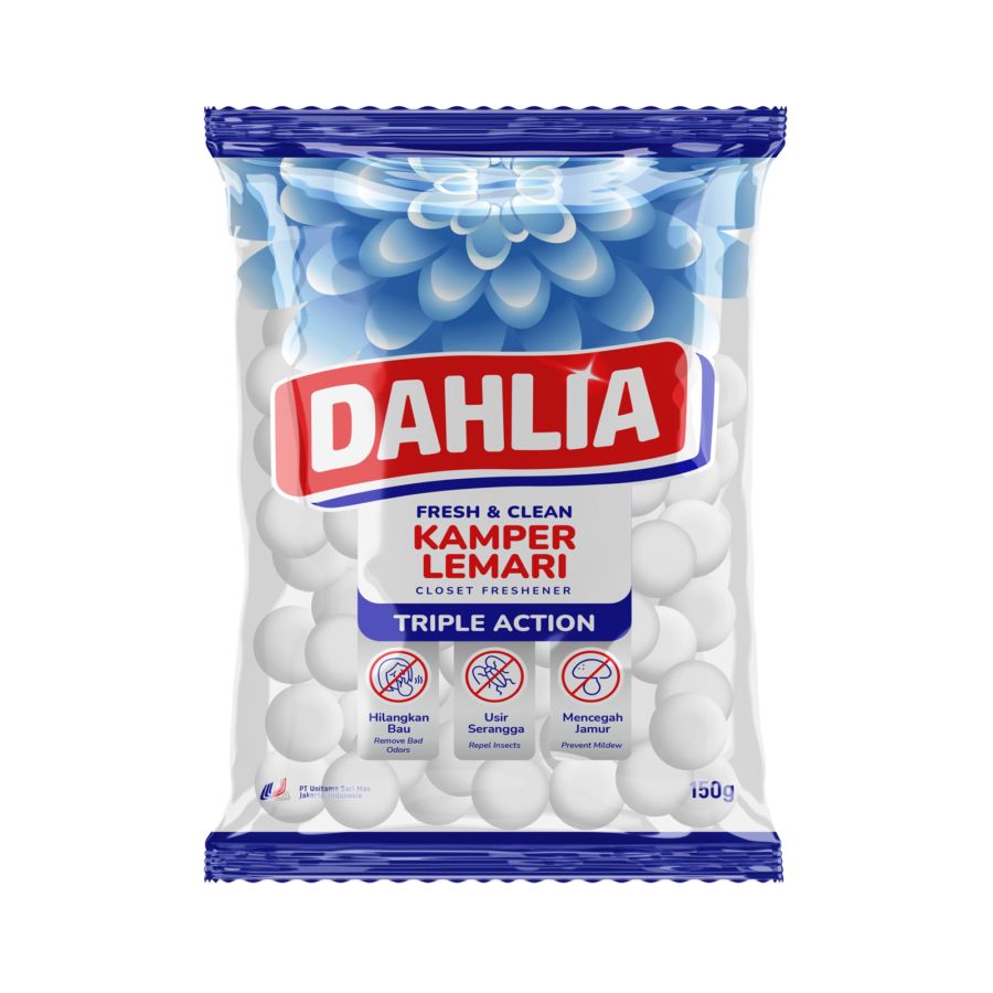 Dahlia Naphthalene Moth Ball Triple Action Kapur Barus 150gram