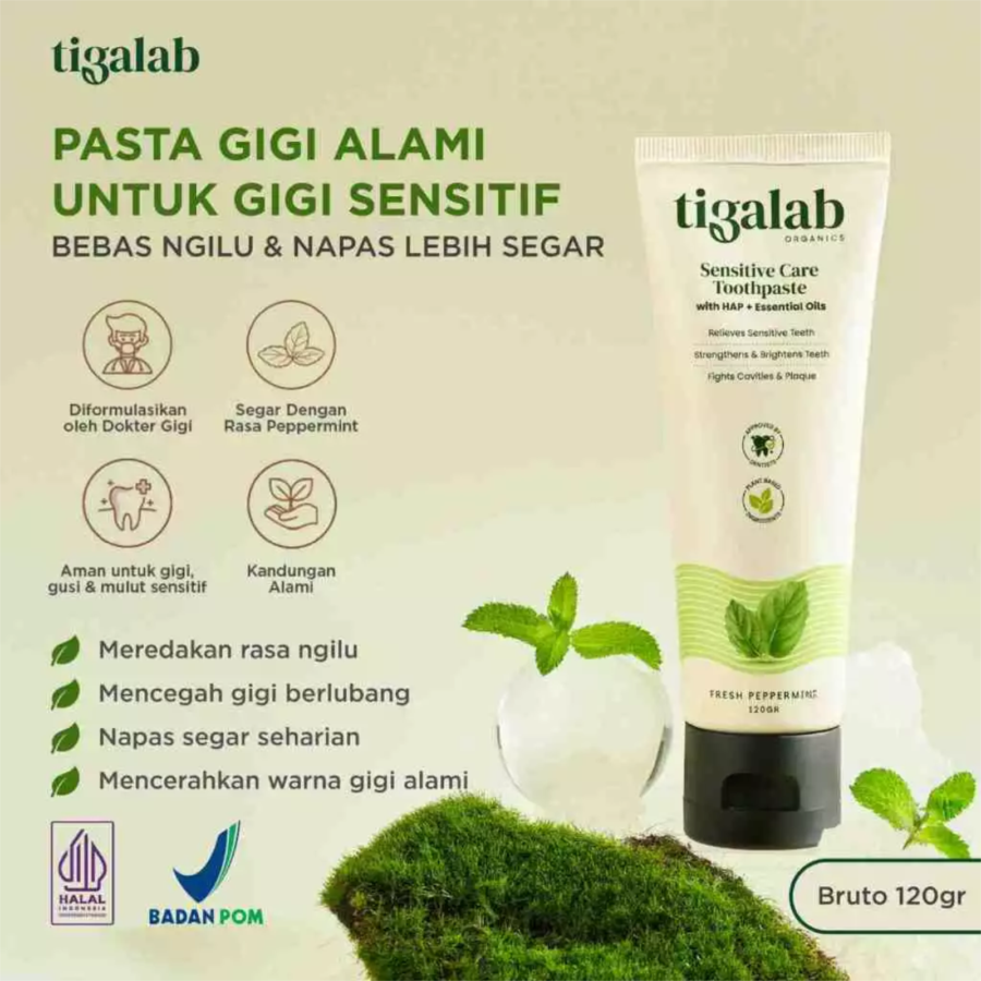 Tigalab Fresh Peppermint Sensitive Care Toothpaste 120gram
