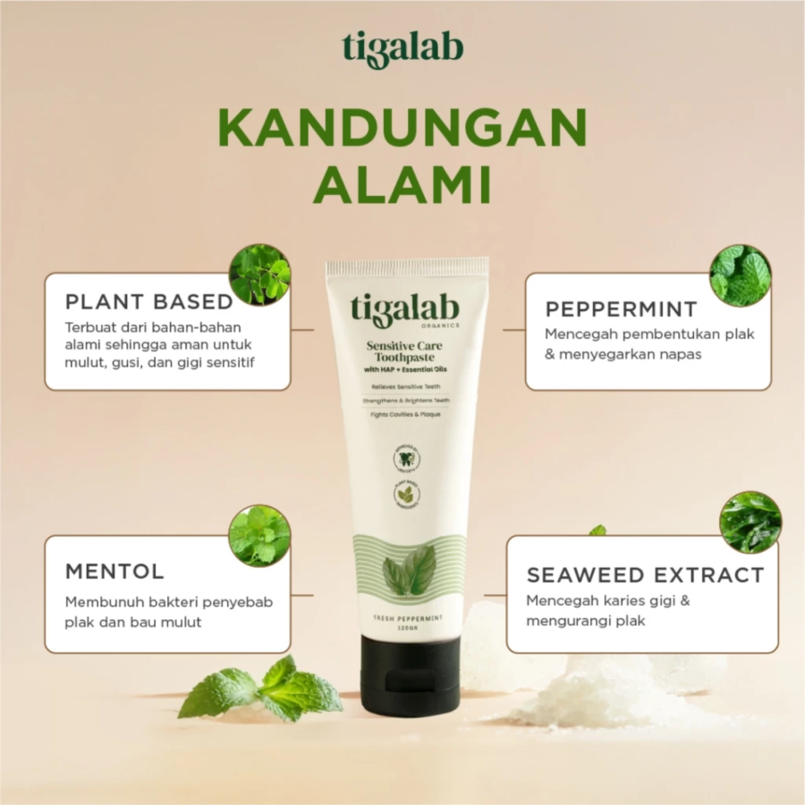 Tigalab Fresh Peppermint Sensitive Care Toothpaste 120gram