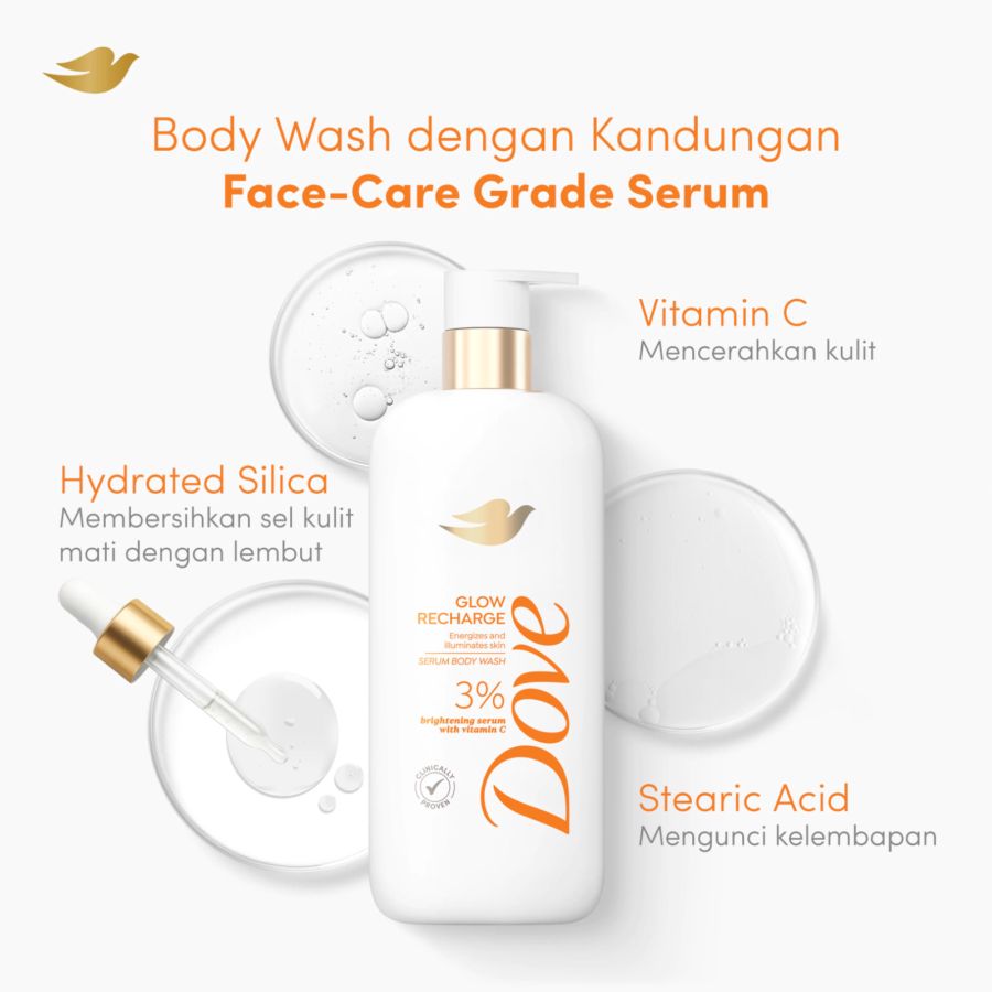 Dove Advanced Serum Glow Recharge Body Wash 300gram
