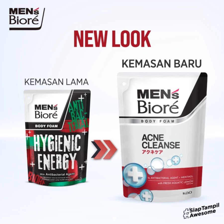 Men's Biore Acne Cleanse Body Wash Refill 400ml