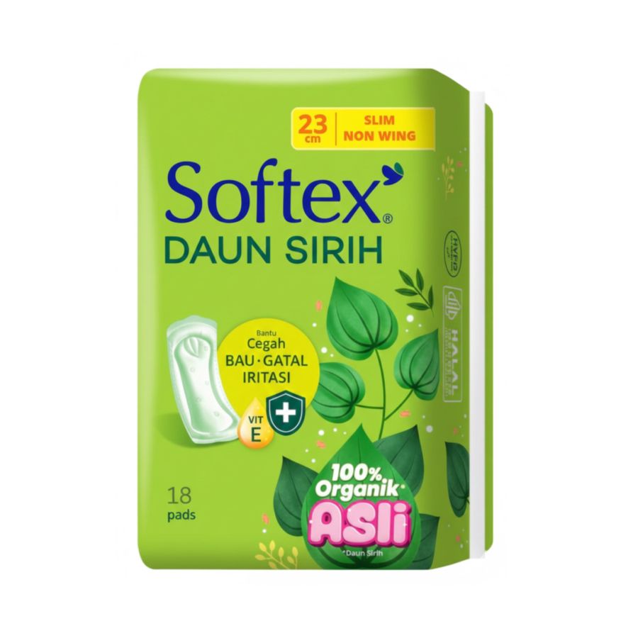 Softex Daun Sirih Slim Non Wing 23cm Pembalut Kewanitaan 18pads