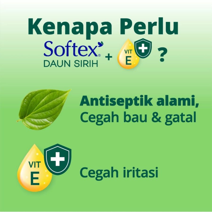 Softex Daun Sirih Slim Non Wing 23cm Pembalut Kewanitaan 18pads