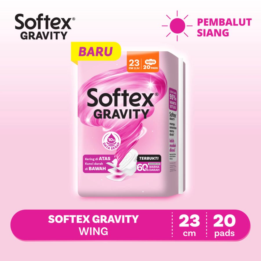 Softex Gravity Slim Wing 23cm Pembalut Kewanitaan 20pads