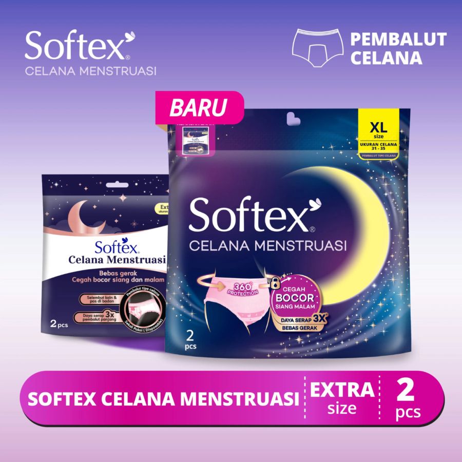 Softex Celana Menstruasi Size XL Pembalut Kewanitaan 2pcs