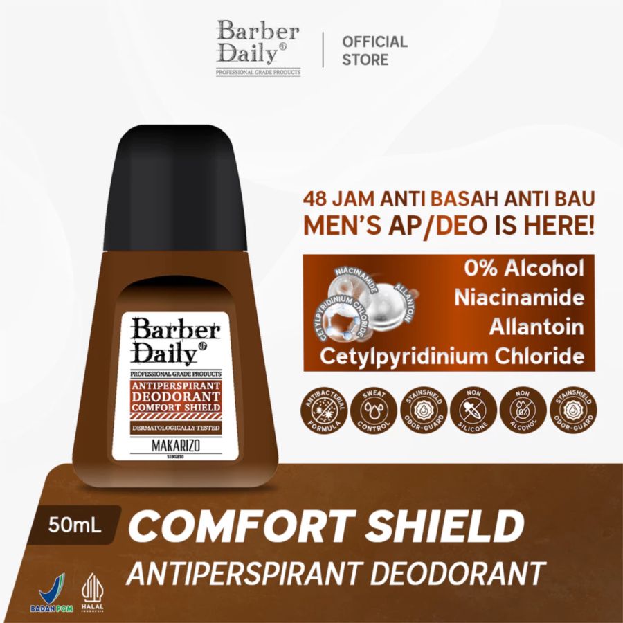 Barber Daily Comfort Shield Antiperspirant Deodorant Roll On 50ml