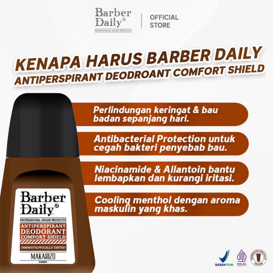 Barber Daily Comfort Shield Antiperspirant Deodorant Roll On 50ml