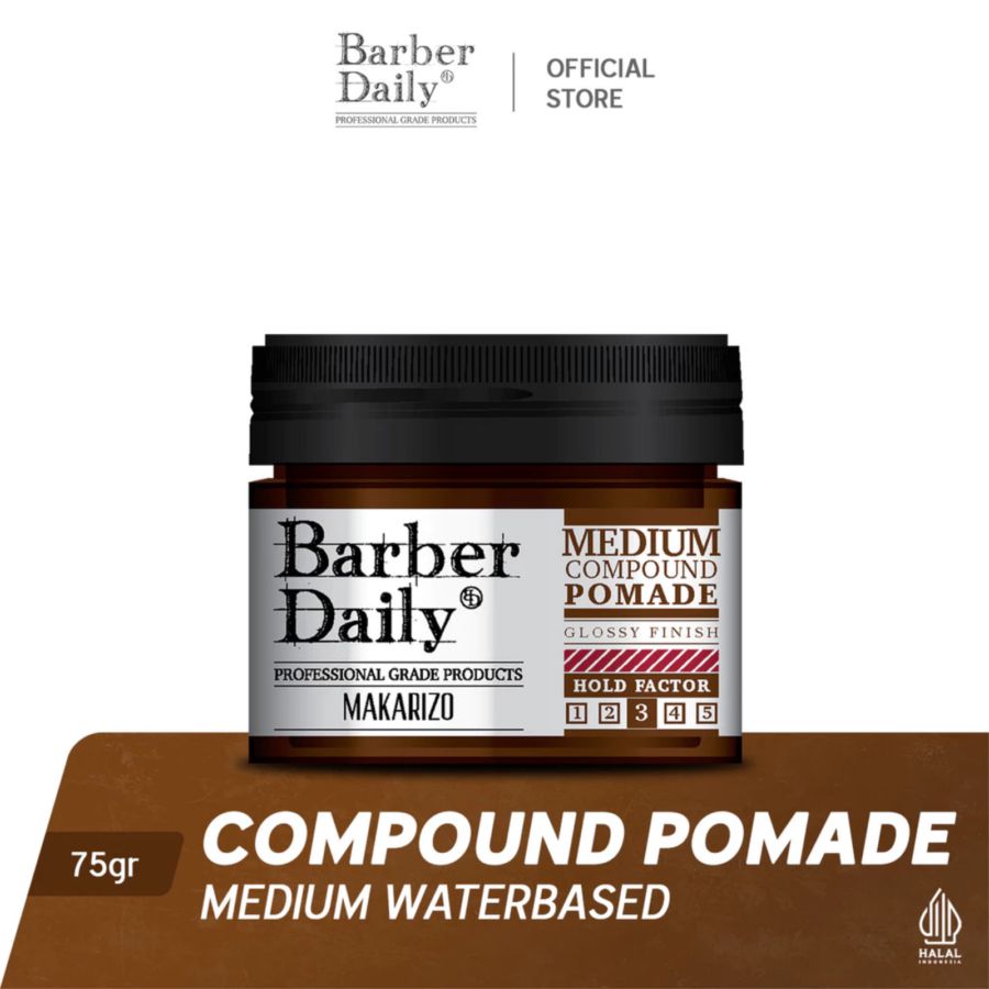 Barber Daily Medium Compound Pomade Jar 75ml
