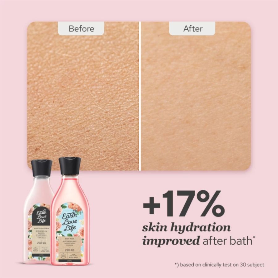 Earth Love Life Bulgarian Rose & East Nusa Vanilla Body Wash 60ml