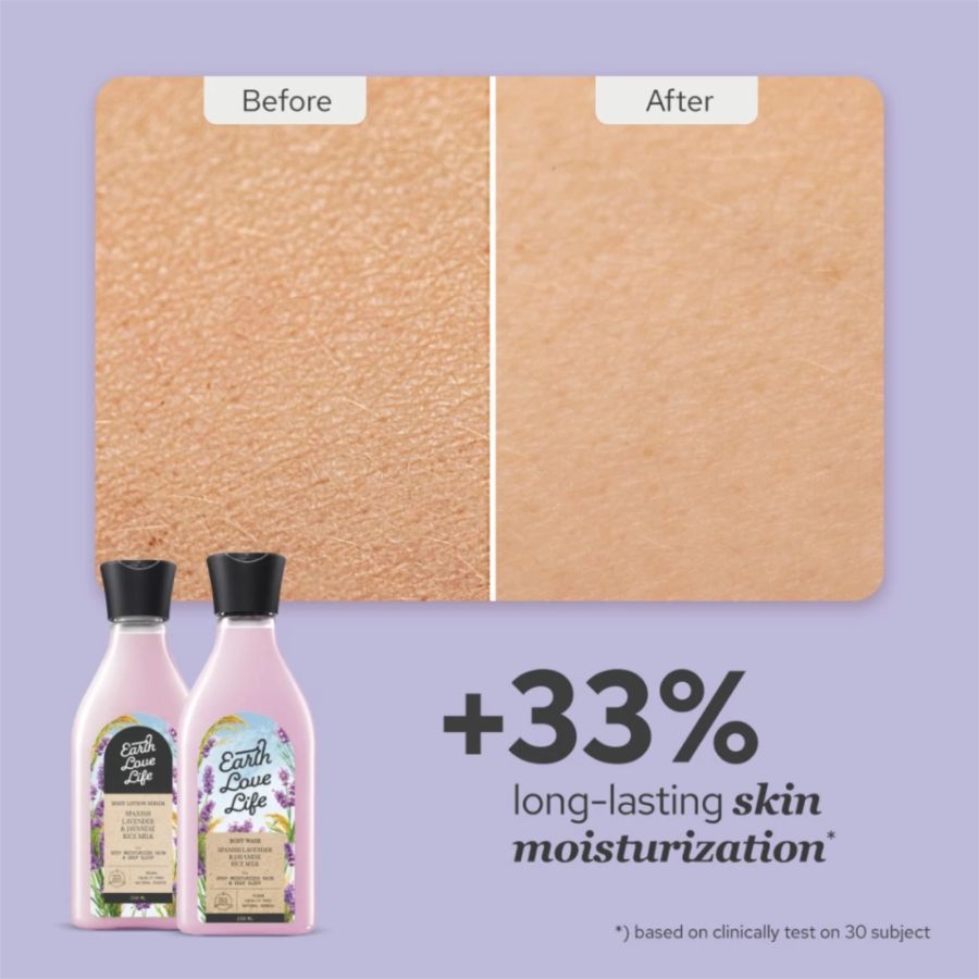 Earth Love Life Spanish Lavender & Javanese Rice Milk Body Wash 60ml