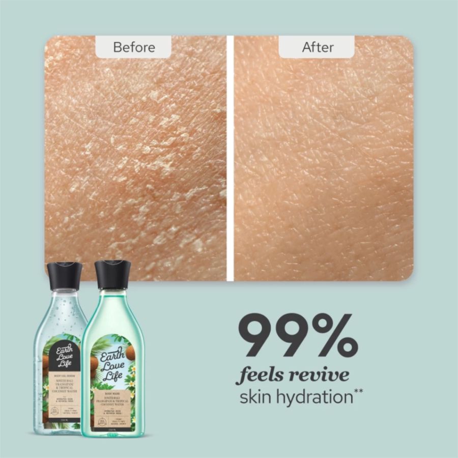 Earth Love Life South Bali Frangipani & Tropical Coconut Water Body Wash 60ml