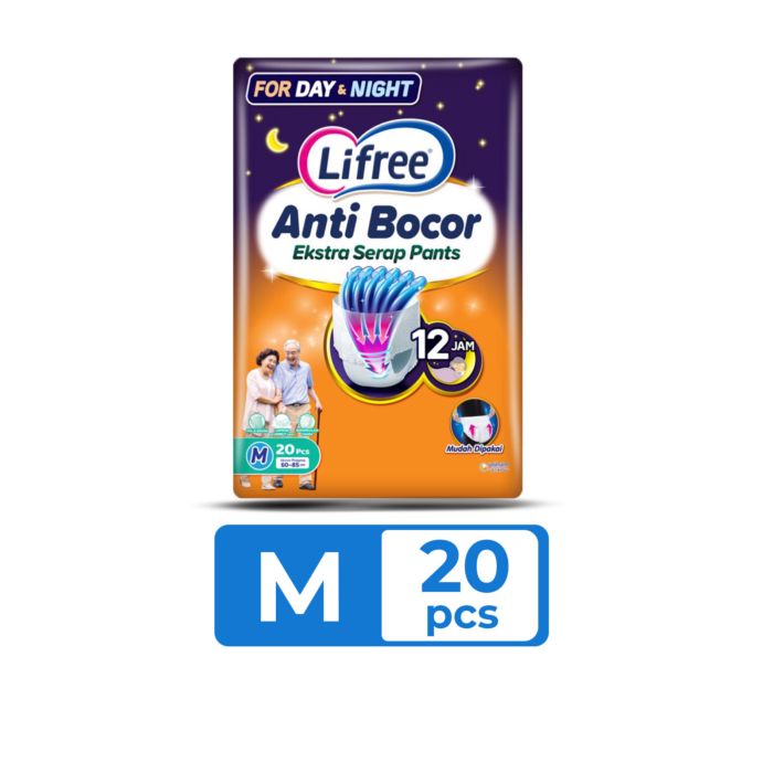 Lifree Anti Bocor Ekstra Serap Day & Night Popok Celana Dewasa M20