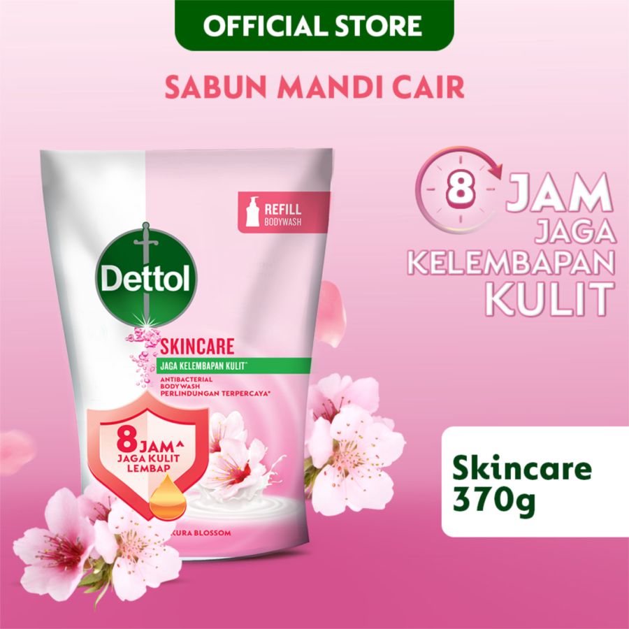 Dettol Skincare Sakura Blossom Antibakterial Sabun Mandi Cair 370gram