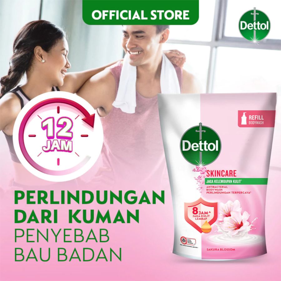 Dettol Skincare Sakura Blossom Antibakterial Sabun Mandi Cair 370gram